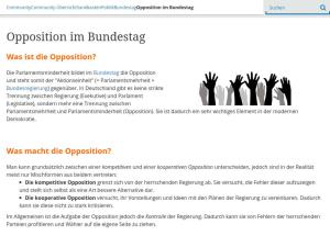 Cover: Opposition im Bundestag