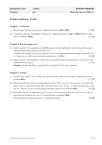Cover: Schriftliche Abituraufgaben Niedersachsen 2017 Chemie Kurs auf grundlegendem Anforderungsniveau (gA) Aufgabe 1