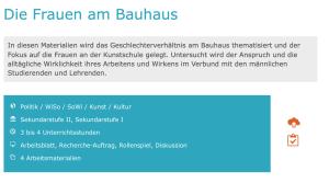 Cover: Frauen am Bauhaus |Unterrichtsmaterialien und Arbeitsblätter Schule | Lehrer-Online
