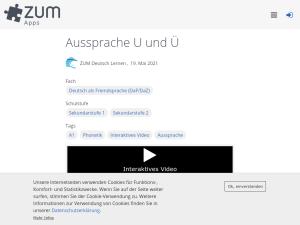 Cover: Aussprache U und Ü | ZUM-Apps