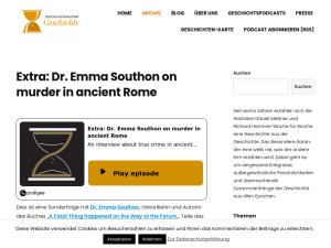 Cover: Extra: Dr. Emma Southon on murder in ancient Rome - Geschichten aus der Geschichte