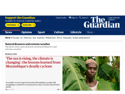 Cover: Natural Disasters - The Guardian
