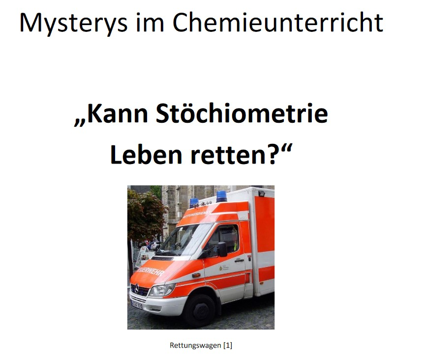 Cover: Mystery: Stöchiometrie rettet Leben