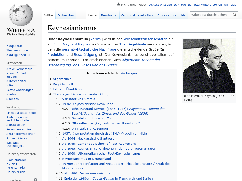 Cover: Keynesianismus - wikipedia.org