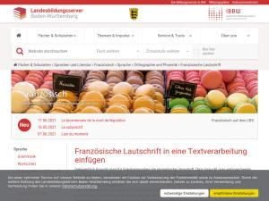 Cover: Französische Lautschrift — Landesbildungsserver Baden-Württemberg