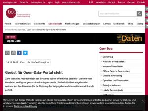 Cover: Gerüst für Open-Data-Portal steht