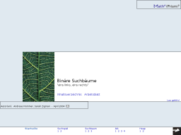 Cover: MathePrisma - Binäre Suchbäume