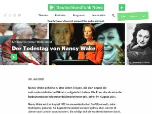Cover: Antifaschistischer Widerstand - Der Todestag von Nancy Wake