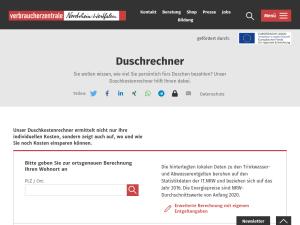 Cover: Duschrechner | Verbraucherzentrale NRW
