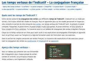 Cover: Les temps verbaux de l’indicatif – La conjugaison française