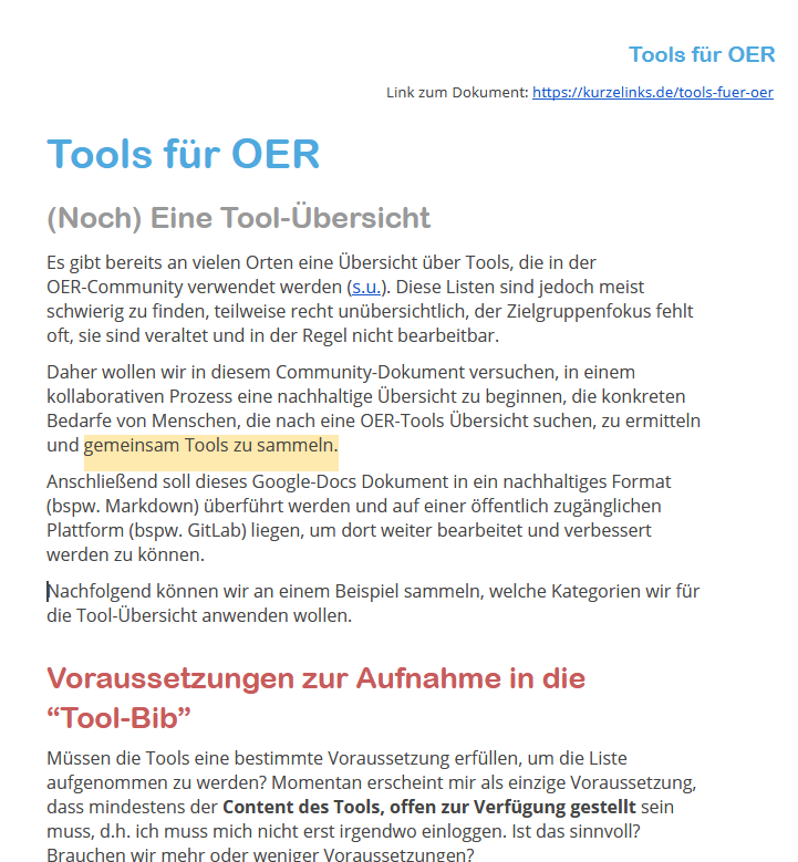 Cover: Tools für OER - Eine Übersicht
