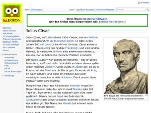 Cover: Klexikon Eintrag Julius Cäsar