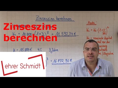 Cover: Zinseszins berechnen | Zinsrechnung | Mathematik | Lehrerschmidt - YouTube