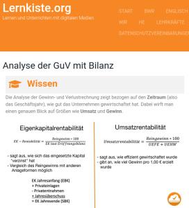 Cover: Analyse der GuV mit Bilanz – Lernkiste.org