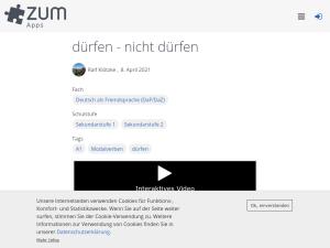 Cover: Dürfen - nicht dürfen | ZUM-Apps