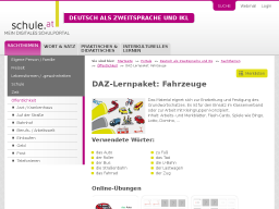 Cover: DAZ-Lernpaket - Fahrzeuge | schule.at