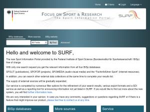 Cover: Sport und Recherche im Fokus (SURF) - Das Sportinformationsportal 