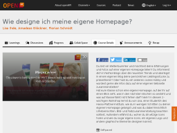 Cover: Wie designe ich meine eigene Homepage? | openHPI