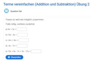 Cover: Terme vereinfachen (Addition und Subtraktion) Übung 2 | ZUM-Apps