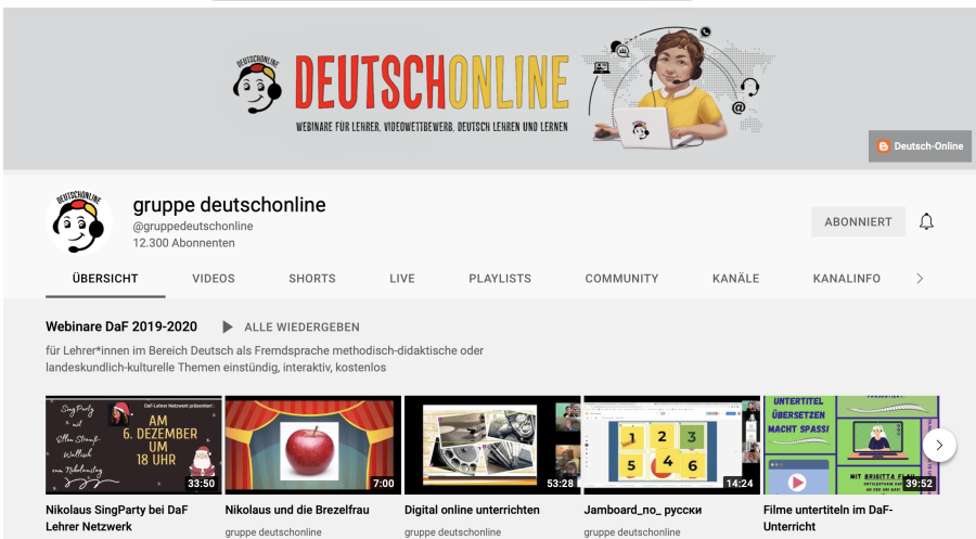 Cover: GruppeDeutschOnline | YouTube-Kanal