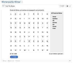 Cover: Wörtersuche Winter | ZUM-Apps