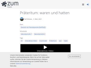 Cover: Präteritum: waren und hatten | ZUM-Apps