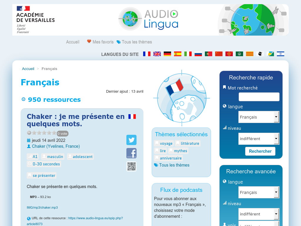 Cover: Audio Lingua Französisch