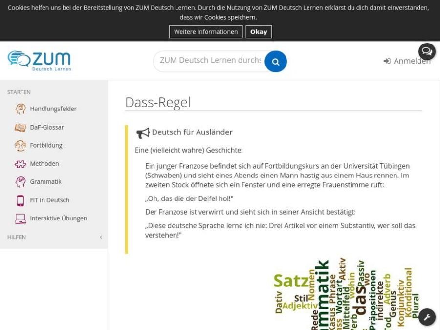 Cover: dass-Regel | ZUM Deutsch Lernen