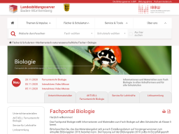 Cover: Fachportal Biologie des Landesbildungsservers Baden-Württemberg