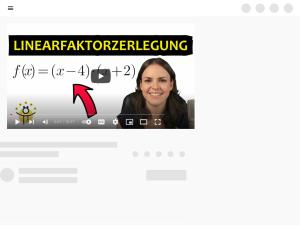 Cover: LINEARFAKTORZERLEGUNG – Linearfaktordarstellung, quadratische Funktion, Nullstellen, Beispiele - YouTube