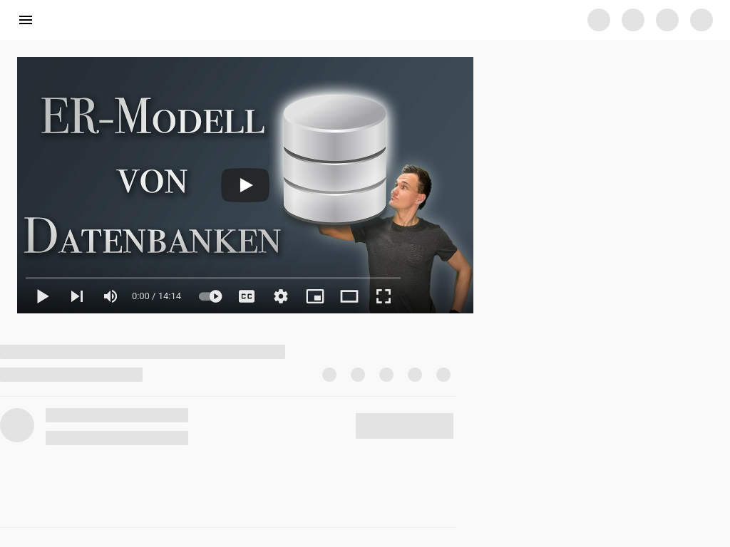 Cover: Datenbanken: ER-Modell - YouTube