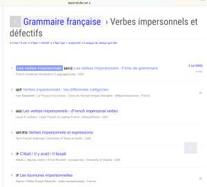 Cover: Grammaire française - les verbes impersonnels