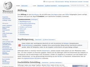 Cover: Stiftung - wikipedia.org