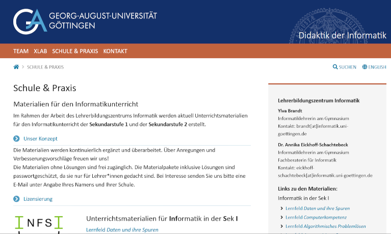 Cover: Schule & Praxis - Georg-August-Universität Göttingen