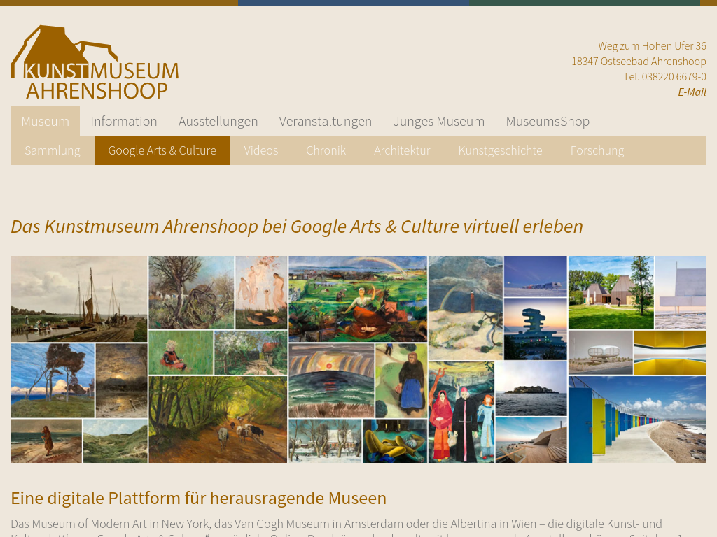 Cover: Google Arts & Culture | Kunstmuseum Ahrenshoop