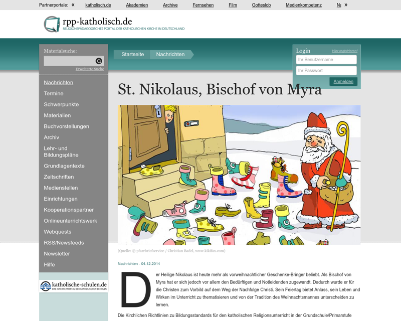 Cover: St. Nikolaus, Bischof von Myra