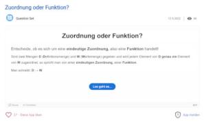 Cover: Zuordnung oder Funktion? | ZUM-Apps