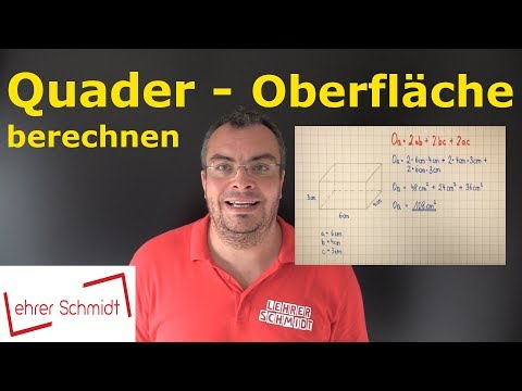 Cover: Quader - Oberfläche berechnen | Mathematik - einfach erklärt | Lehrerschmidt - YouTube