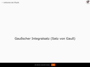 Cover: Gaußscher Integralsatz (Satz von Gauß)