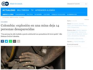 Cover: Colombia | Explosión en una mina