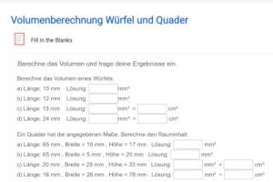 Cover: Volumenberechnung Würfel und Quader | ZUM-Apps