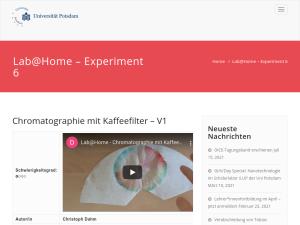 Cover: Lab@Home – Chromatographie mit Kaffeefilter