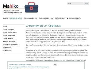 Cover: Zahlraum bis 20 - Überblick | Mahiko
