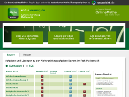 Cover: Abituraufgaben Mathematik mit Lösungen - Bayern und Hessen