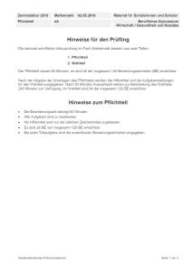 Cover: Abitur 2018 Mathematik eA Pflichtteil Berufliches Gym. Wirtschaft/Gesundheit/Soziales Lernende Niedersachsen