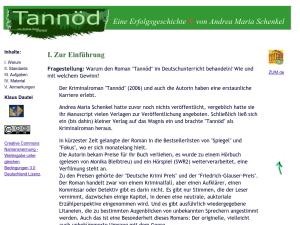 Cover: Tannöd - Eine Erfolgsgeschichte - von Andrea Maria Schenkel