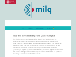 Cover: milq und die Wesenszüge der Quantenphysik - milq