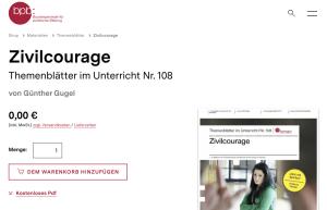 Cover: Zivilcourage - Themenblätter | bpb