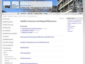 Cover: Induktive Sensoren und Magnetfeldsensoren - Lehrstuhl für Didaktik der Physik - LMU München