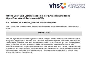 Cover: www.vhs-rlp.de/fileadmin/user_data/pdf/programmbereiche/Online-Lernen/Leitfaden_OER.pdf